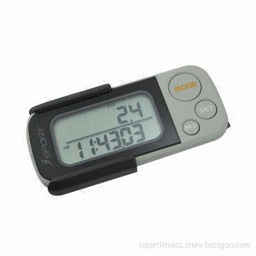 3D Pedometer with High-quality, Auto-sleep Function, 12/24-hour Display